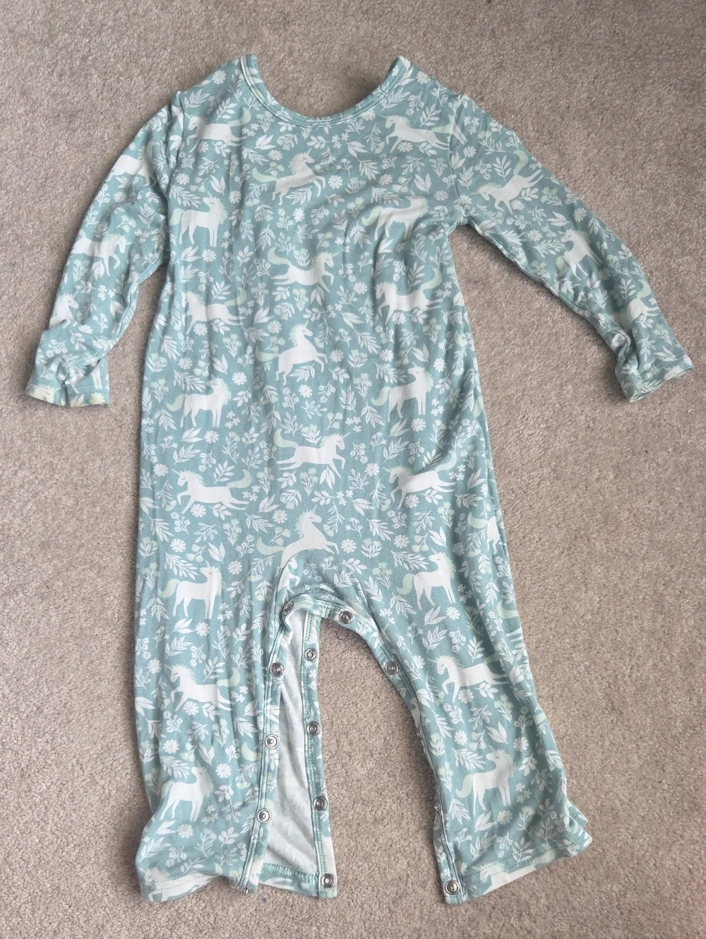 Little Sleepies Unicorn Garden Romper